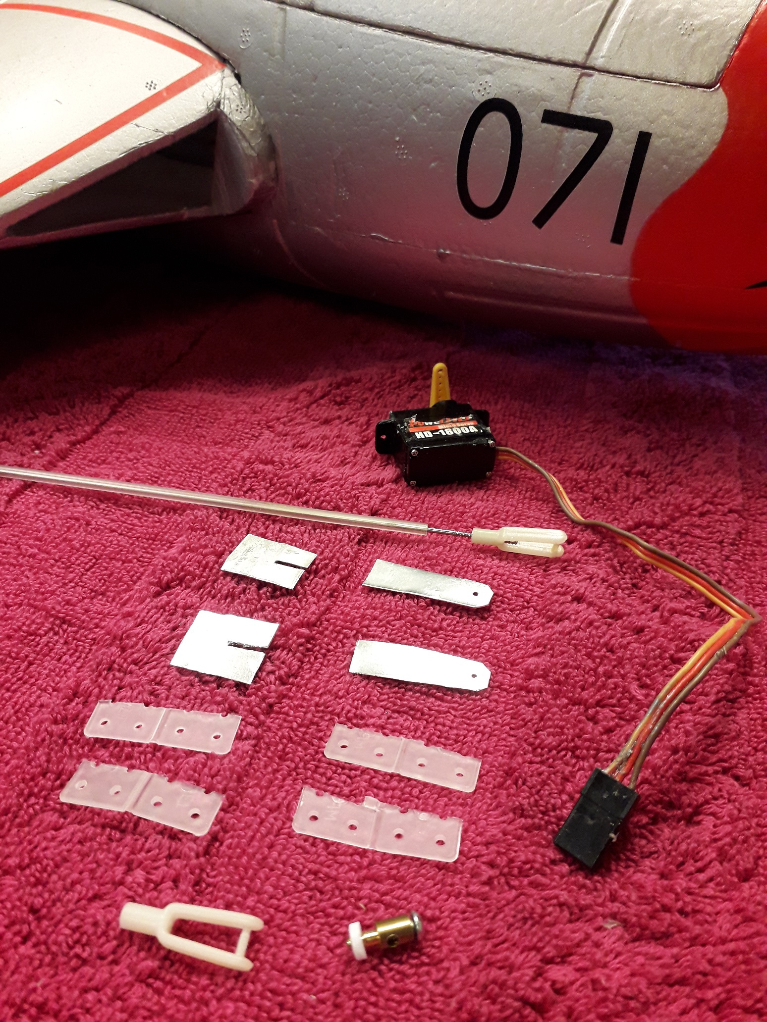 Vampire rudder parts